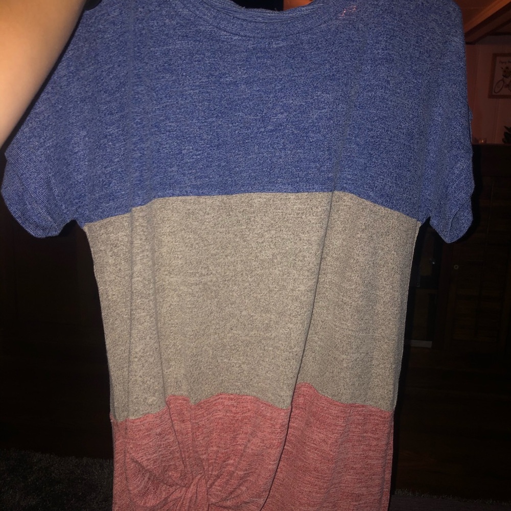 Red white and blue tee